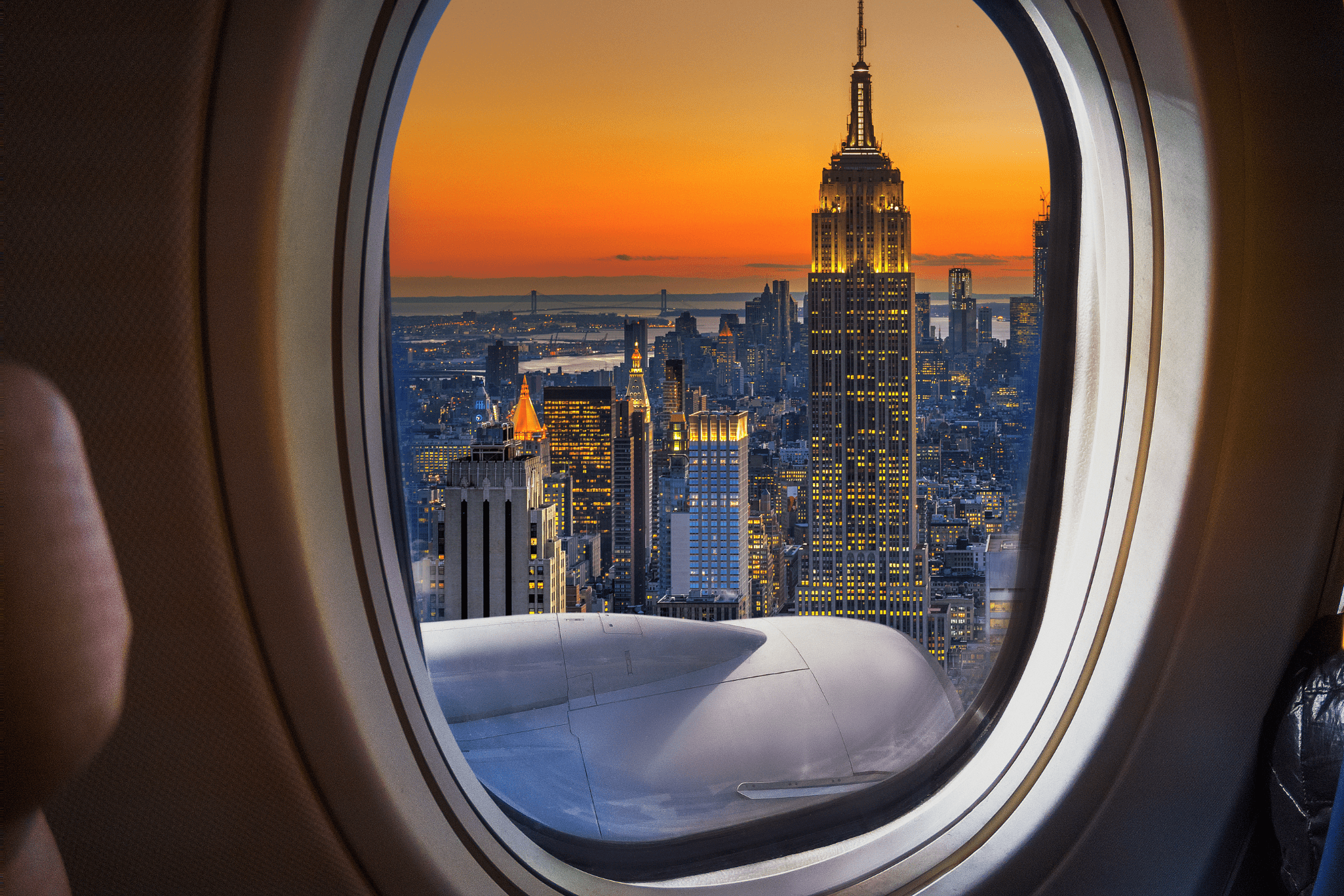 New York Through A Plane Window